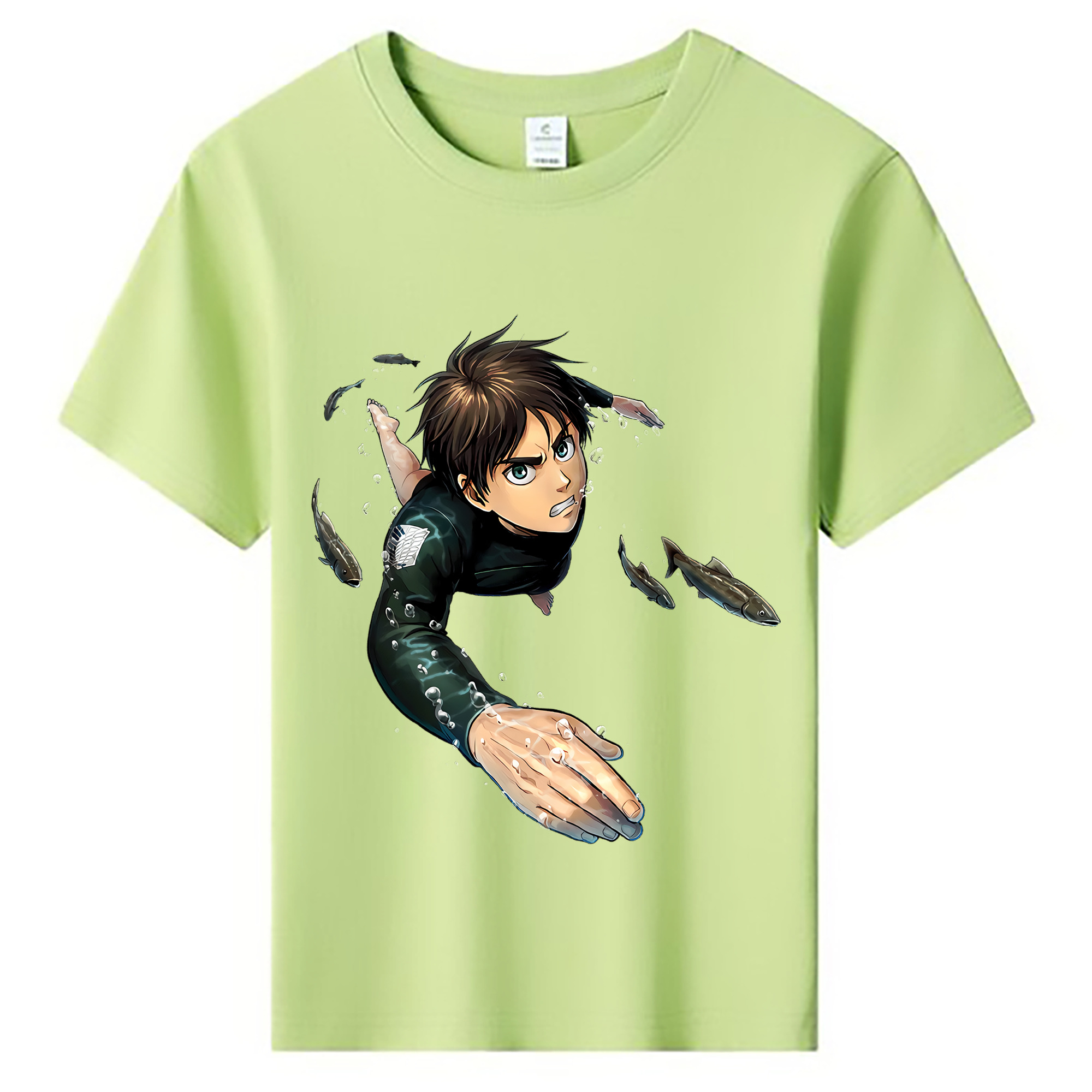 （画像用） 進撃の巨人 エレン･イェーガー Attack on Titan Eren Jäger 綿100％キッズTシャツ（フロントプリント）